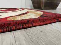 Majestic 2x3 Door Mat - BEIGE/BURGUNDY- Free Shipping!