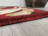 Majestic 2x3 Door Mat - BEIGE/BURGUNDY- Free Shipping!