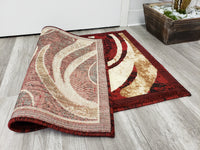 Majestic 2x3 Door Mat - BEIGE/BURGUNDY- Free Shipping!