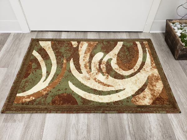 Majestic 2x3 Door Mat - BEIGE/GREEN- Free Shipping!