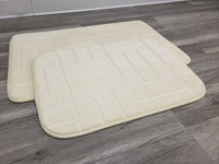 2 PC Memory Foam Bath Mat Set - IVORY FREE SHIPPING!