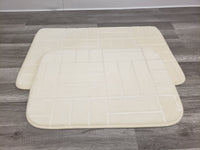 2 PC Memory Foam Bath Mat Set - IVORY FREE SHIPPING!