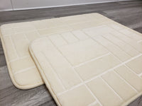 2 PC Memory Foam Bath Mat Set - IVORY FREE SHIPPING!