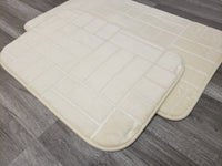 2 PC Memory Foam Bath Mat Set - IVORY FREE SHIPPING!