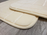 2 PC Memory Foam Bath Mat Set - IVORY FREE SHIPPING!