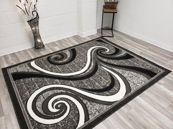 5x8 Star Area Rug - GREY