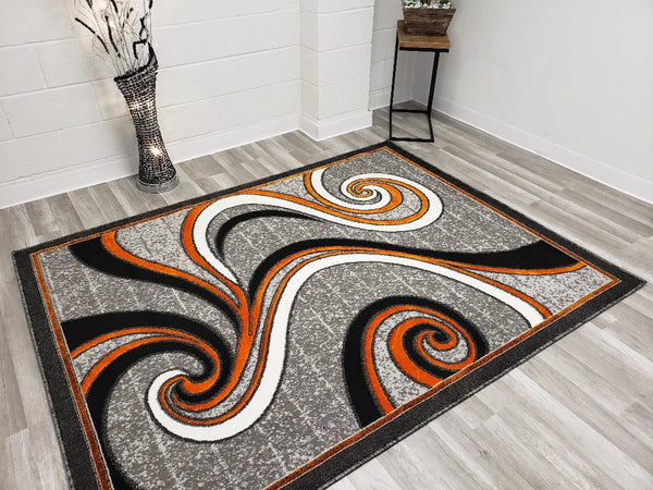 5x8 Star Area Rug - ORANGE