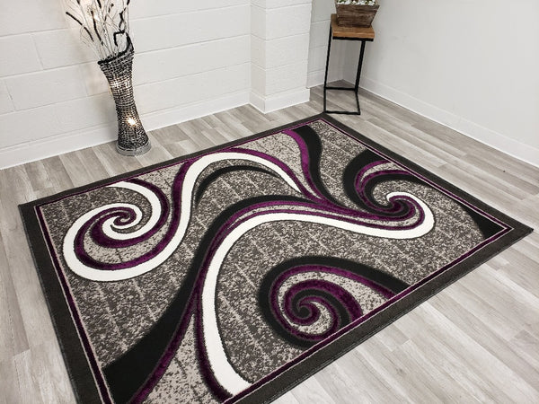 5x8 Star Area Rug - PURPLE