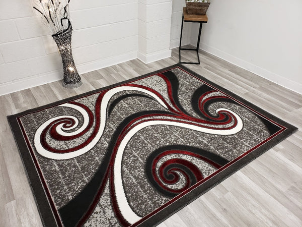 5x8 Star Area Rug - RED