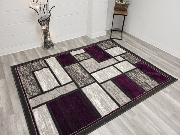5x8 Star Area Rug - PURPLE