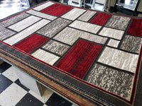 5x8 Star Area Rug - RED