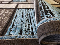 5x8 Star Area Rug - TURQUOISE