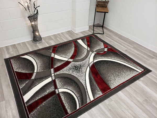 5x8 Star Area Rug - RED