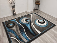 5x8 Star Area Rug - TURQUOISE