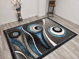 5x8 Star Area Rug - TURQUOISE