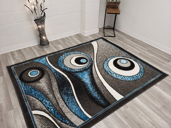 5x8 Star Area Rug - TURQUOISE