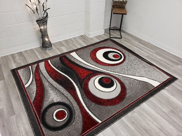 5x8 Star Area Rug - RED