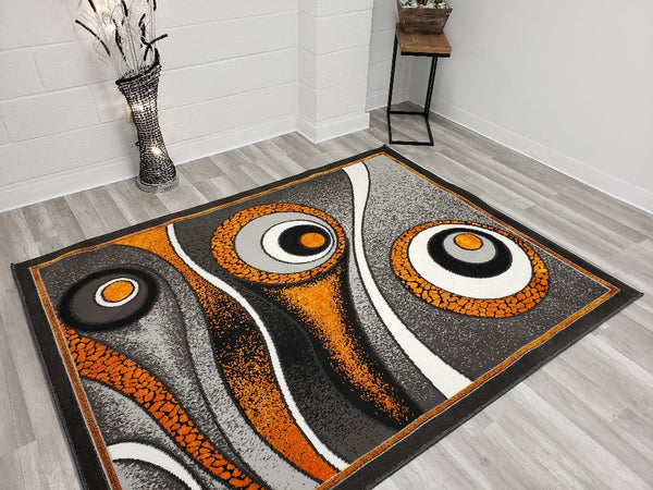 5x8 Star Area Rug - ORANGE