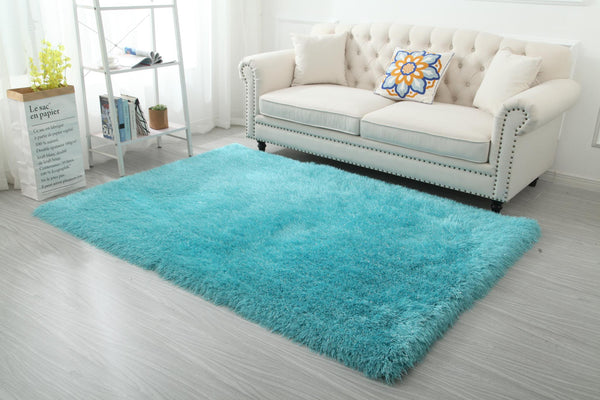 Manhattan Shag Rug Collection - TURQUOISE