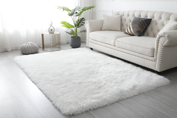 Manhattan Shag Rug Collection - WHITE